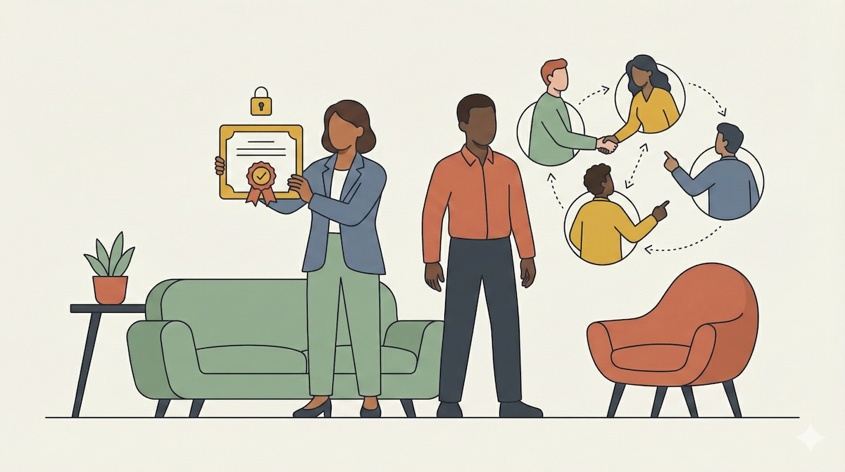 Values-Based Leadership showing the four core PMBOK ethics in practice: Responsibility, Respect, Fairness, and Honesty. This diagram illustrates how these values form the moral compass that guides project managers through difficult decisions and builds trust with teams and stakeholders.