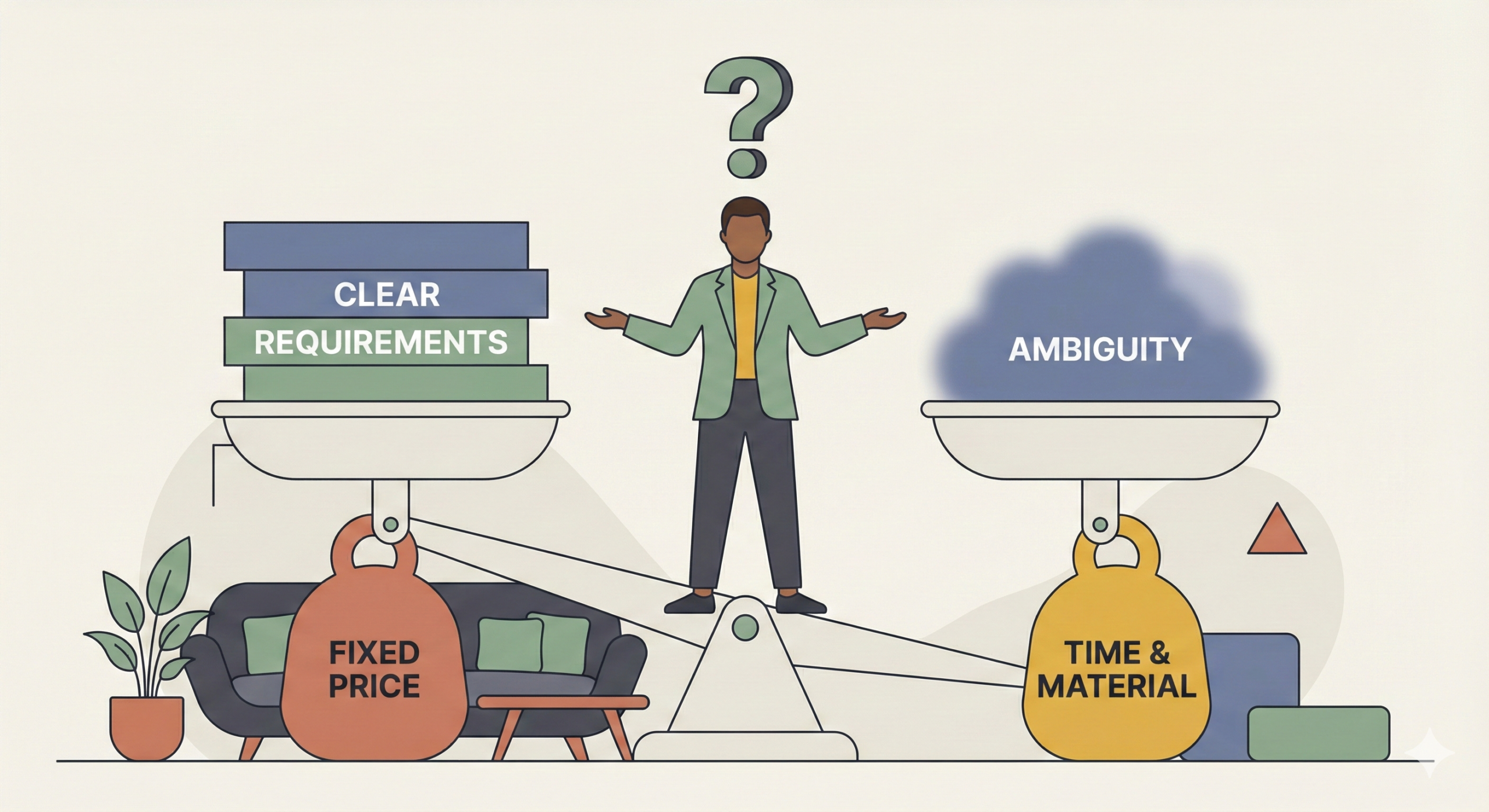 Fixed price versus time and material contract models in software development